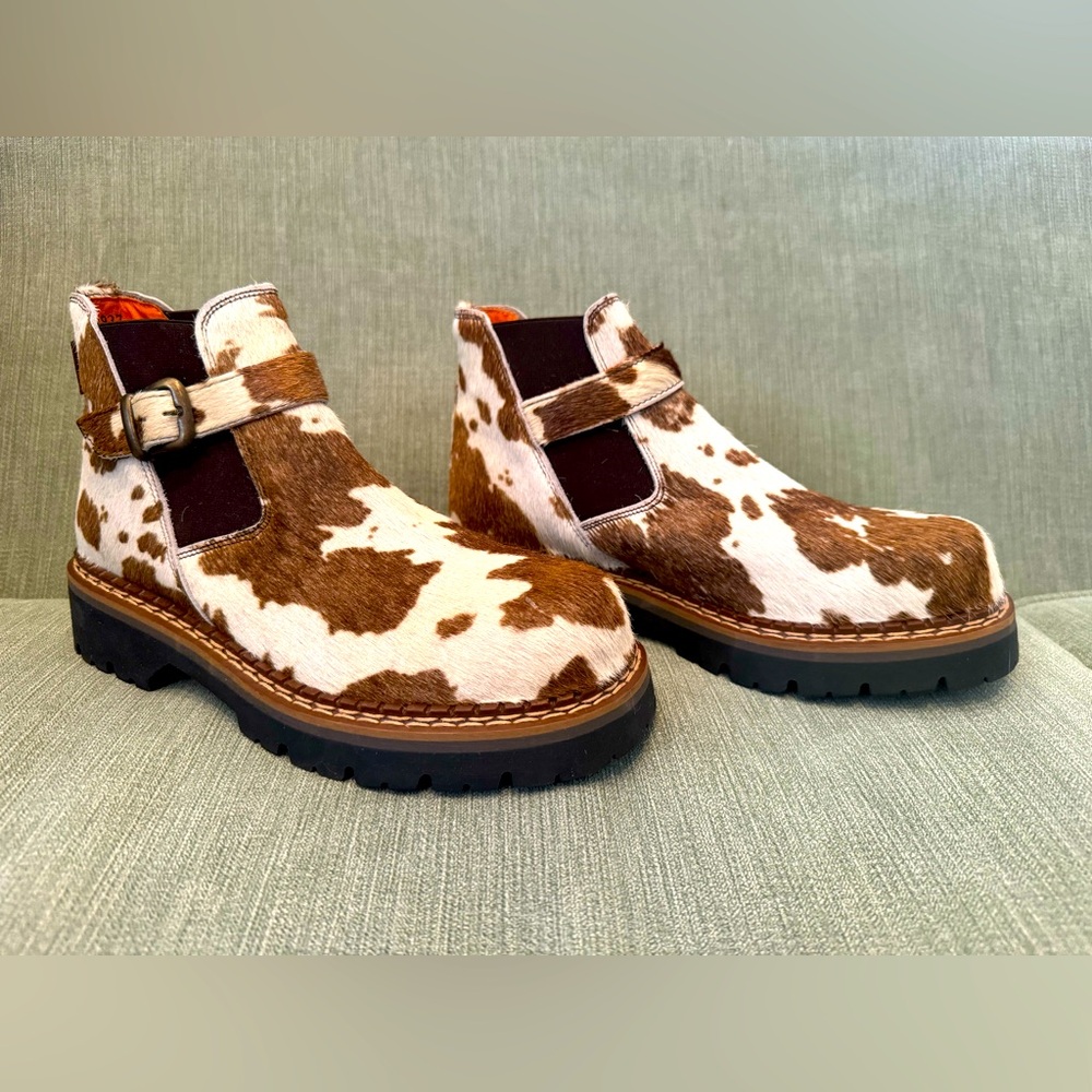 OILILY PONY-STYLE CALFSKIN BOOTS - UNWORN, Size 7.5/38